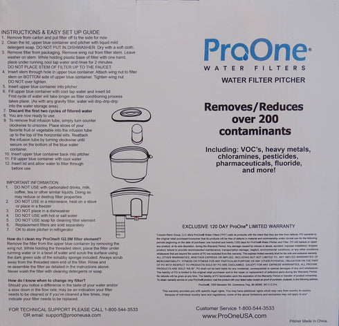 ProOne Water Filter Pitcher